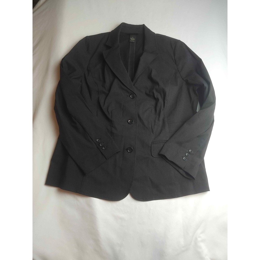 Lane Bryant Black 3-Button Blazer Jacket Plus Size 20 Stretch Professional Work